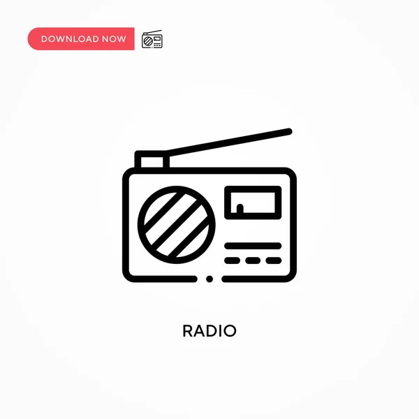 Radio Vector Icon Modern Simple Flat Vector Illustration Web Site — Stock Vector