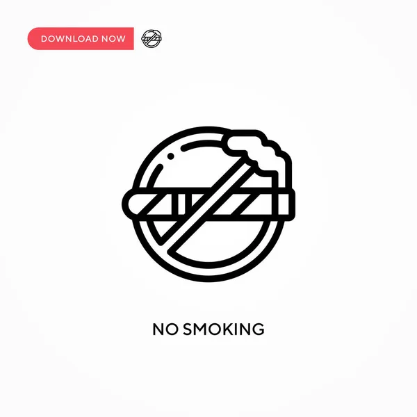 Nenhum Ícone Vetor Fumante Ilustração Vetorial Plana Moderna Simples Para — Vetor de Stock
