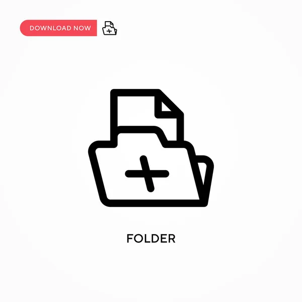 Folder Vector Icon Modern Simple Flat Vector Illustration Web Site — Stock Vector