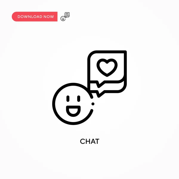 Icona Vettoriale Chat Moderna Semplice Illustrazione Vettoriale Piatta Sito Web — Vettoriale Stock