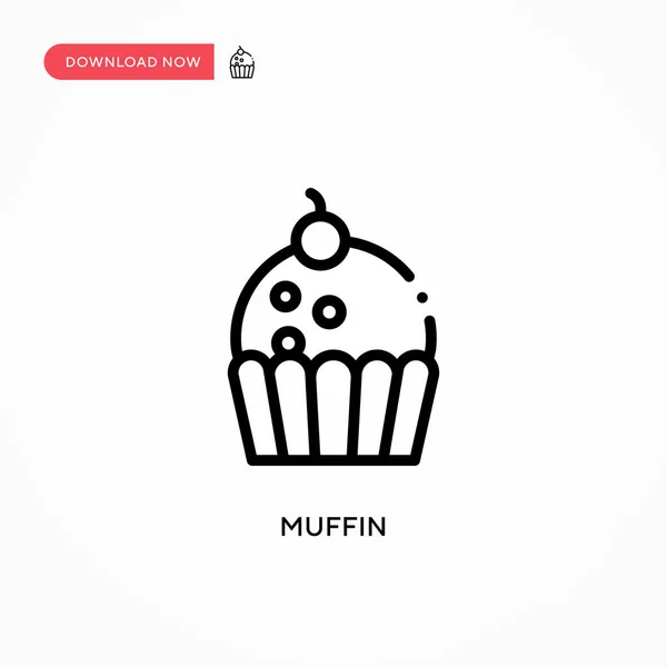 Muffin Vector Icoon Moderne Eenvoudige Platte Vectorillustratie Voor Website Mobiele — Stockvector