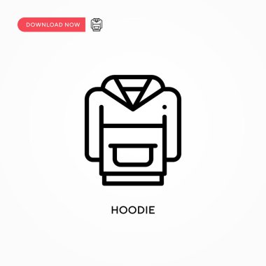 Kapüşonlu vektör ikonu. Web sitesi veya mobil uygulama için modern, basit düz vektör çizimi