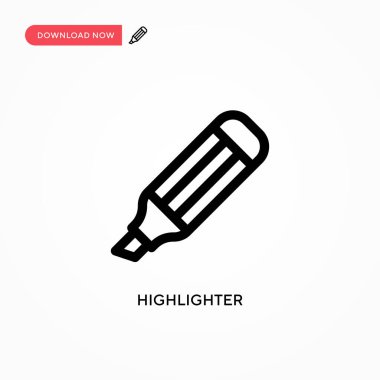 Vurgulama vektör simgesi. Web sitesi veya mobil uygulama için modern, basit düz vektör çizimi