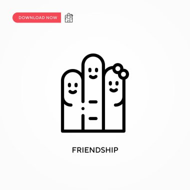 Dostluk vektör simgesi. Web sitesi veya mobil uygulama için modern, basit düz vektör çizimi