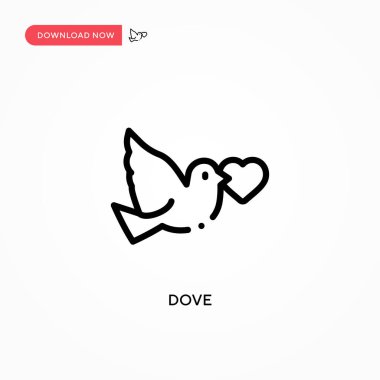 Güvercin vektör simgesi. Web sitesi veya mobil uygulama için modern, basit düz vektör çizimi