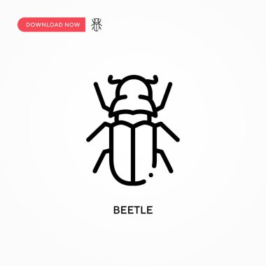 Böcek vektör simgesi. Web sitesi veya mobil uygulama için modern, basit düz vektör çizimi