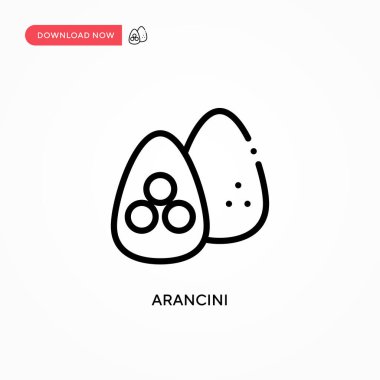 Arancini vektör simgesi. Web sitesi veya mobil uygulama için modern, basit düz vektör çizimi