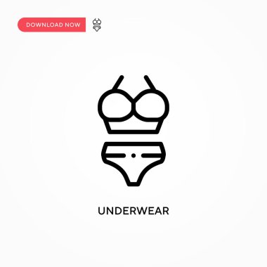 İç çamaşırı vektör simgesi. Web sitesi veya mobil uygulama için modern, basit düz vektör çizimi