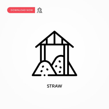 Saman vektör simgesi. Web sitesi veya mobil uygulama için modern, basit düz vektör çizimi