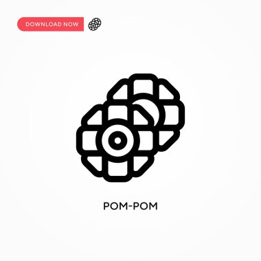 Pom-pon vektör simgesi. Web sitesi veya mobil uygulama için modern, basit düz vektör çizimi