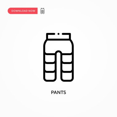 Pantolon vektör simgesi. Web sitesi veya mobil uygulama için modern, basit düz vektör çizimi