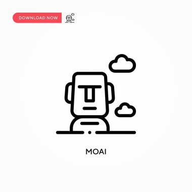 Moai vektör simgesi. Web sitesi veya mobil uygulama için modern, basit düz vektör çizimi