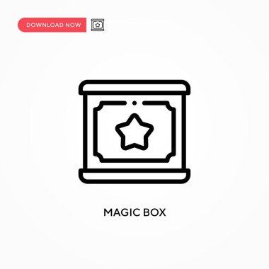 Sihirli kutu vektör simgesi. Web sitesi veya mobil uygulama için modern, basit düz vektör çizimi
