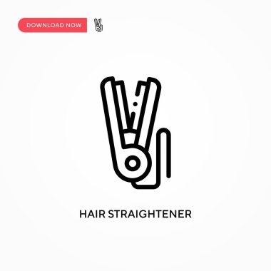 Saç düzleştirici vektör simgesi. Web sitesi veya mobil uygulama için modern, basit düz vektör çizimi