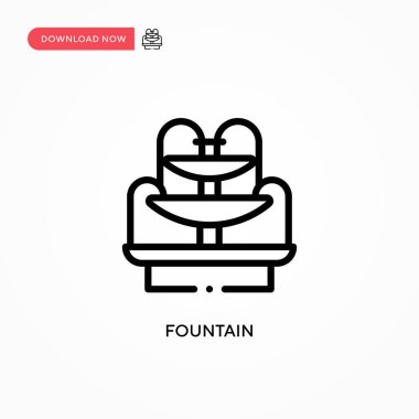 Çeşme vektör simgesi. Web sitesi veya mobil uygulama için modern, basit düz vektör çizimi