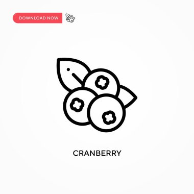 Kızılcık vektör simgesi. Web sitesi veya mobil uygulama için modern, basit düz vektör çizimi