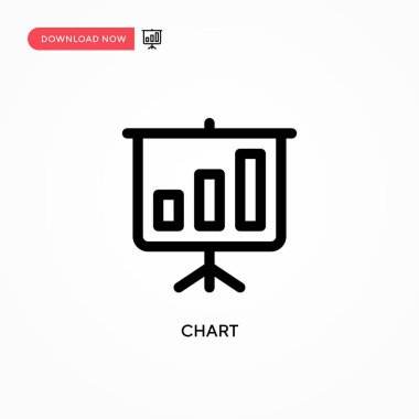 Çizelge vektör simgesi. Web sitesi veya mobil uygulama için modern, basit düz vektör çizimi