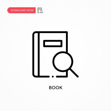 Kitap vektör simgesi. Web sitesi veya mobil uygulama için modern, basit düz vektör çizimi