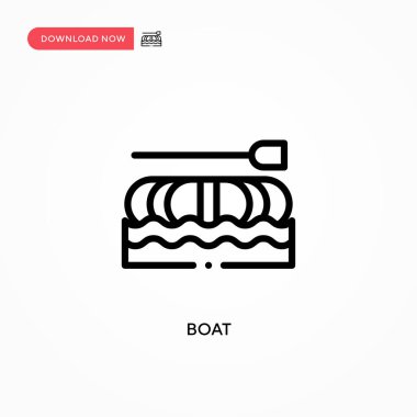 Tekne vektör simgesi. Web sitesi veya mobil uygulama için modern, basit düz vektör çizimi