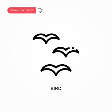 Kuş vektör simgesi. Web sitesi veya mobil uygulama için modern, basit düz vektör çizimi