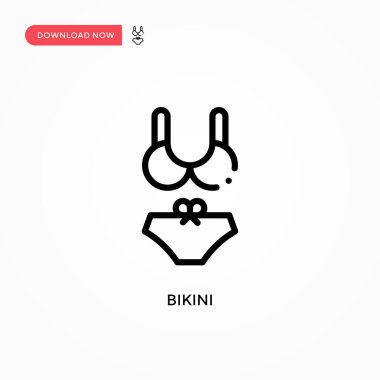 Bikini vektör simgesi. Web sitesi veya mobil uygulama için modern, basit düz vektör çizimi