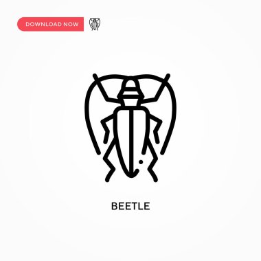 Böcek vektör simgesi. Web sitesi veya mobil uygulama için modern, basit düz vektör çizimi