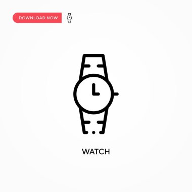 Vektör simgesini izle. Web sitesi veya mobil uygulama için modern, basit düz vektör çizimi