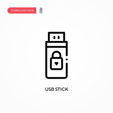 Usb çubuk vektör simgesi. Web sitesi veya mobil uygulama için modern, basit düz vektör çizimi
