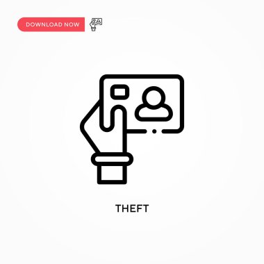 Hırsızlık vektör simgesi. Web sitesi veya mobil uygulama için modern, basit düz vektör çizimi