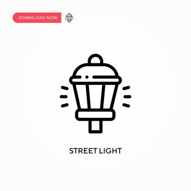 Sokak ışığı vektör simgesi. Web sitesi veya mobil uygulama için modern, basit düz vektör çizimi