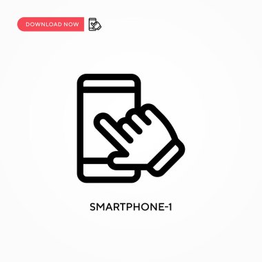 Akıllı Telefon-1 vektör simgesi. Web sitesi veya mobil uygulama için modern, basit düz vektör çizimi