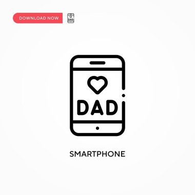 Akıllı telefon vektör simgesi. Web sitesi veya mobil uygulama için modern, basit düz vektör çizimi