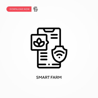 Akıllı çiftlik vektör simgesi. Web sitesi veya mobil uygulama için modern, basit düz vektör çizimi