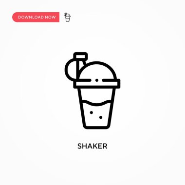 Shaker vektör simgesi. Web sitesi veya mobil uygulama için modern, basit düz vektör çizimi