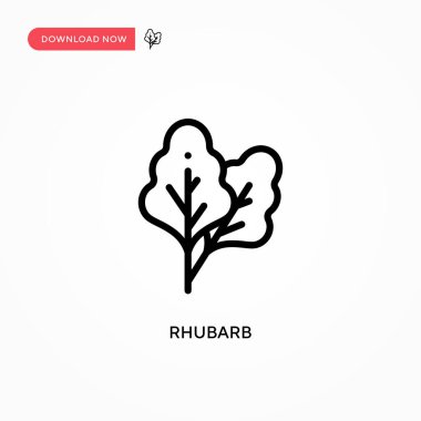 Rubarb vektör simgesi. Web sitesi veya mobil uygulama için modern, basit düz vektör çizimi