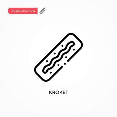 Kroket vektör simgesi. Web sitesi veya mobil uygulama için modern, basit düz vektör çizimi
