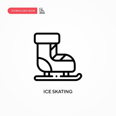 Buz pateni vektör ikonu. Web sitesi veya mobil uygulama için modern, basit düz vektör çizimi