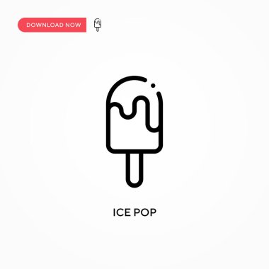 Buz popu vektör simgesi. Web sitesi veya mobil uygulama için modern, basit düz vektör çizimi
