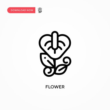 Çiçek vektör simgesi. Web sitesi veya mobil uygulama için modern, basit düz vektör çizimi