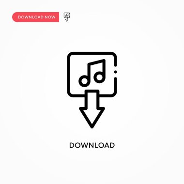 Vektör simgesi indir. Web sitesi veya mobil uygulama için modern, basit düz vektör çizimi