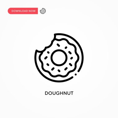 Çörek vektör ikonu. Web sitesi veya mobil uygulama için modern, basit düz vektör çizimi