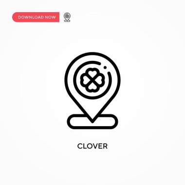 Yonca vektör simgesi. Web sitesi veya mobil uygulama için modern, basit düz vektör çizimi