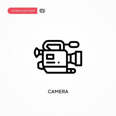Kamera vektör simgesi. Web sitesi veya mobil uygulama için modern, basit düz vektör çizimi