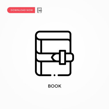 Kitap vektör simgesi. Web sitesi veya mobil uygulama için modern, basit düz vektör çizimi