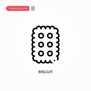 Bisküvi vektör simgesi. Web sitesi veya mobil uygulama için modern, basit düz vektör çizimi