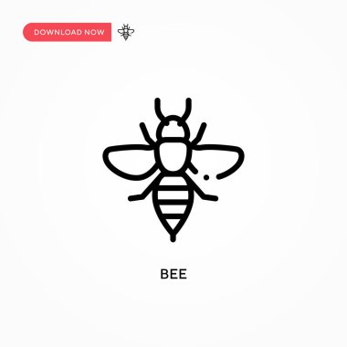 Arı vektör simgesi. Web sitesi veya mobil uygulama için modern, basit düz vektör çizimi