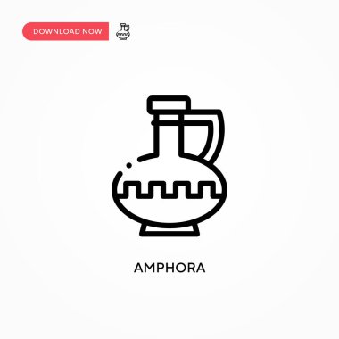 Amforo vektör simgesi. Web sitesi veya mobil uygulama için modern, basit düz vektör çizimi