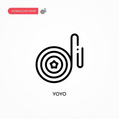 Yoyo vektör simgesi. Web sitesi veya mobil uygulama için modern, basit düz vektör çizimi