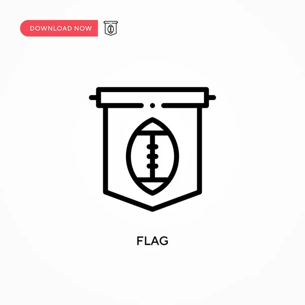 Icono Vector Bandera Moderno Simple Ilustración Vector Plano Para Sitio — Vector de stock