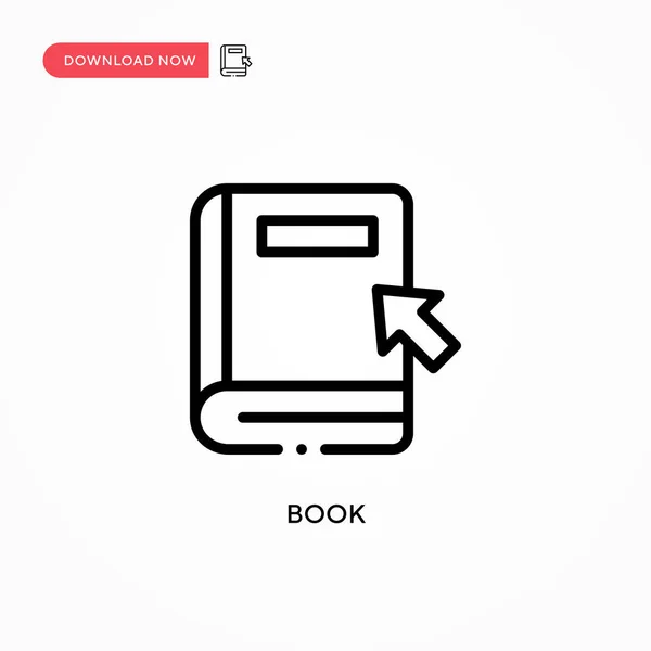 Ícone Vetorial Livro Ilustração Vetorial Plana Moderna Simples Para Web — Vetor de Stock